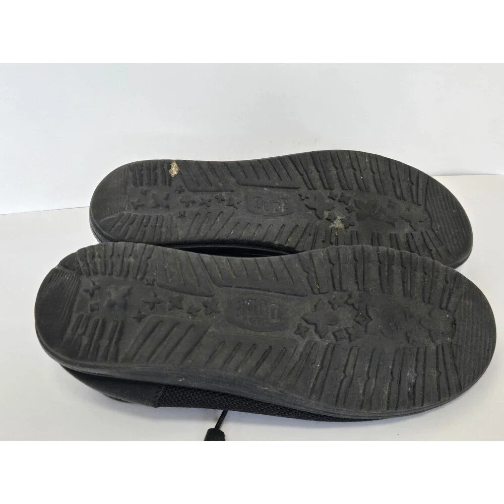 Hey Dude Shoes Mens Size 10 Wally Funk Mono Slip On Black Shade Loafer